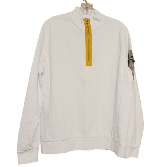 Brooklyn Supply Co. | Men's Retro White Quarter Zip Pullover (Size Small) - Picture 1 of 16